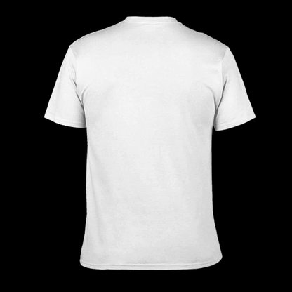 Back view white cotton t-shirt